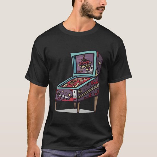T-shirt Machine à Pinball (Devant)