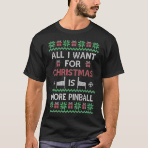 T-shirt Machine à Pinball moche pour Noël Pinball Wi