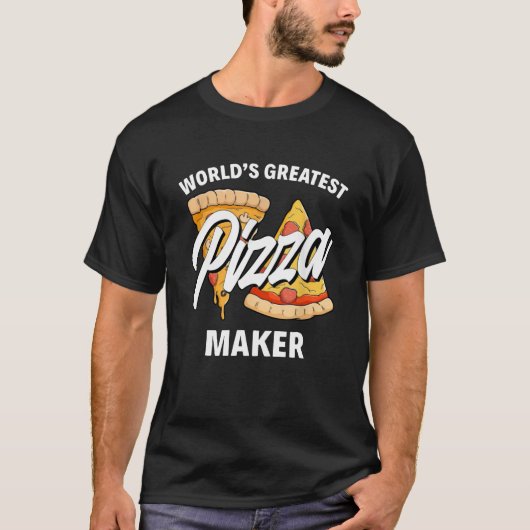 T-shirt Machine à pizza la plus grande au monde (Devant)