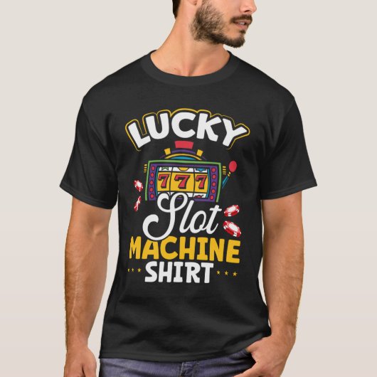 T-shirt Machine à sous Lucky (Devant)