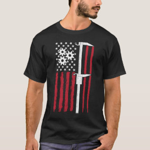 T-shirt Machine Calibrer Machiniste American Flag Tools Di