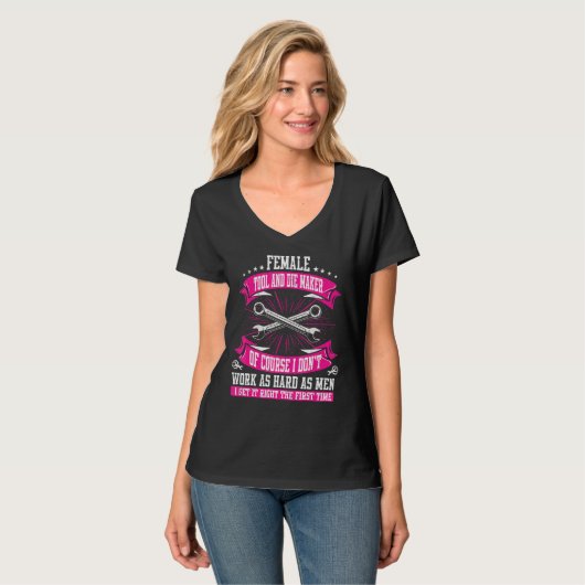 T-shirt Machine Cnc Outil Femme Et Machiniste Mie Maker (Devant entier)