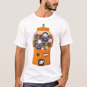 T-shirt Machine de distributeur de Citrouille de bonbons d