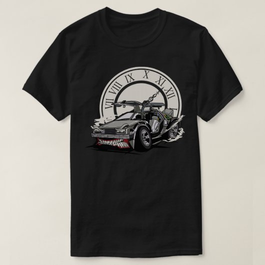 T-SHIRT MACHINE DE TEMPS DE VOITURE MONSTER (Design devant)