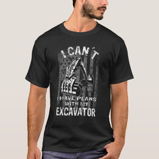 T-shirt Machine d'excavateur de construction de diviseur d (Devant)