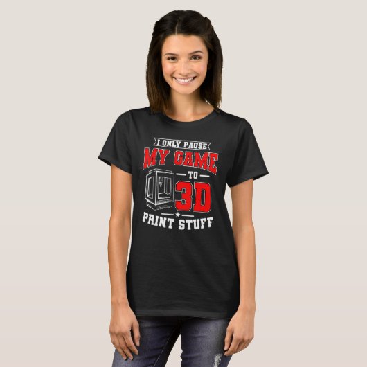 T-shirt Machine d'impression 3d numérique 3d imprimante Ga (Devant entier)