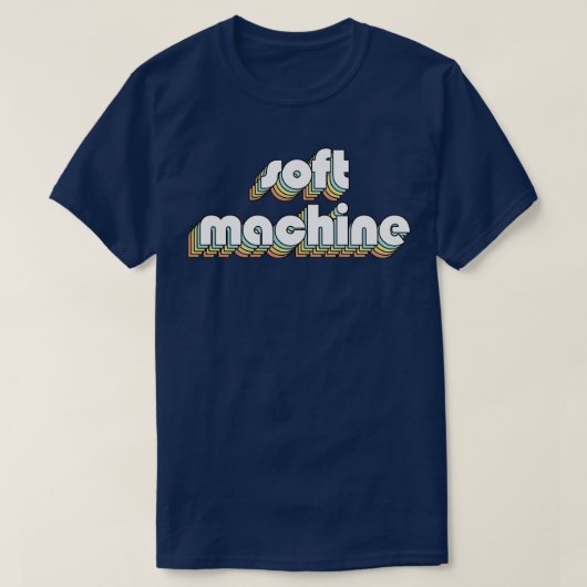 T-shirt Machine douce Rétro Typographie Arc-en-ciel style  (Design devant)
