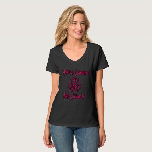 T-shirt Machine Learning Data Scientifique Fun Programmeur (Devant entier)