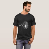 T-shirt Machine Learning IA Data Science Heartbeat Data En (Devant entier)