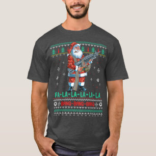 T-shirt Machine Santa Claus Gun Lover Fausse transpiration