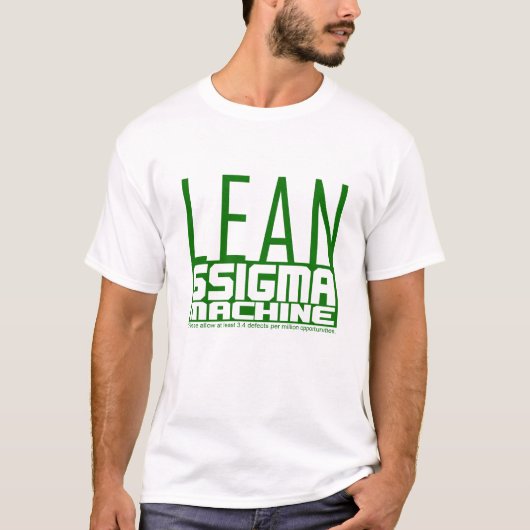 T-shirt Machine Six Sigma Lean Belt Vert (Devant)