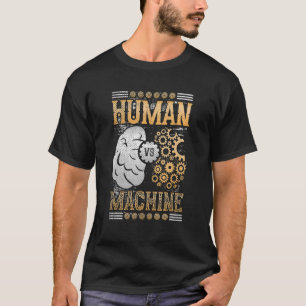 T-shirt Machine Vs Humain Steampunk