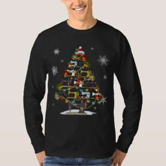 T-shirt Machines à coudre Xmas Tree Lights Quilters Christ