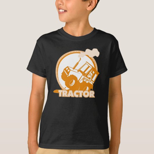 T-shirt Machines agricoles oranges de tracteur (Devant)