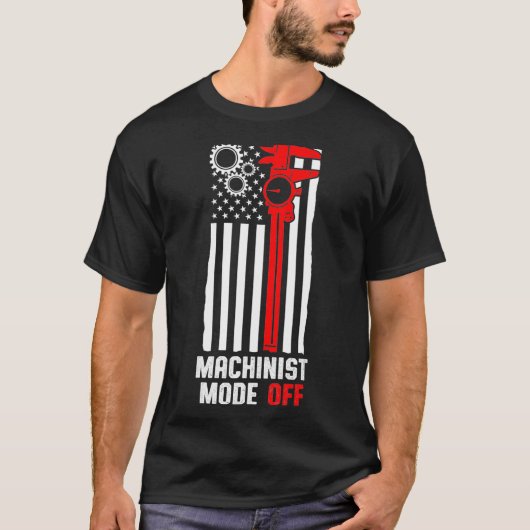 T-shirt Machinist Mode Machine Operator Machinist (Devant)