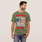 T-shirt Machiniste américain Drapeau Machiniste Tee Don (Devant entier)
