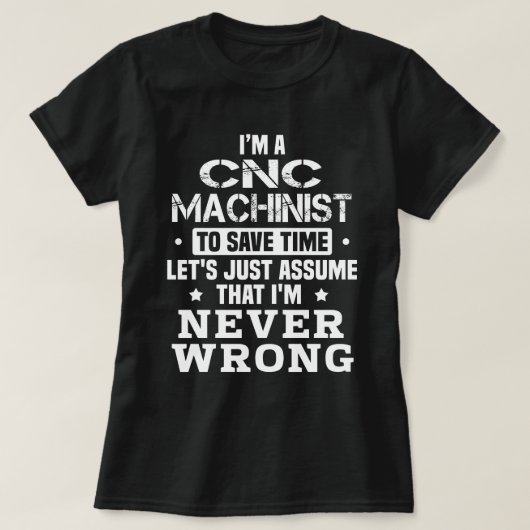 T-shirt Machiniste CNC (Design devant)