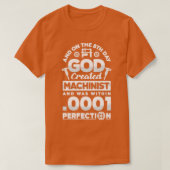 T-shirt Machiniste Cnc Métalworker Machining Le 8e jour (Design devant)