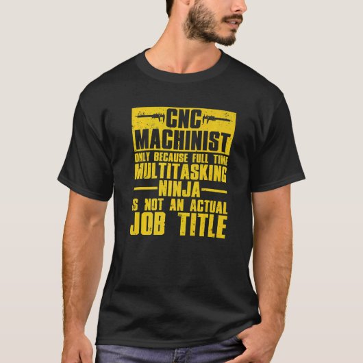 T-shirt Machiniste CNC Pour Hommes Femmes Opératrices CNC  (Devant)