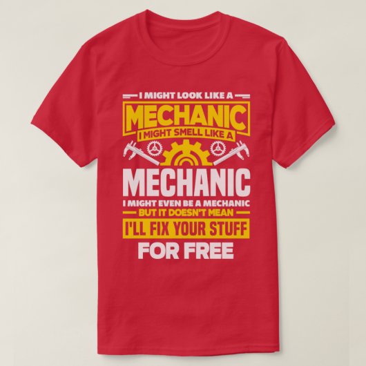 T-shirt Machiniste CNC Usinage Je peux ressembler à un méc (Design devant)