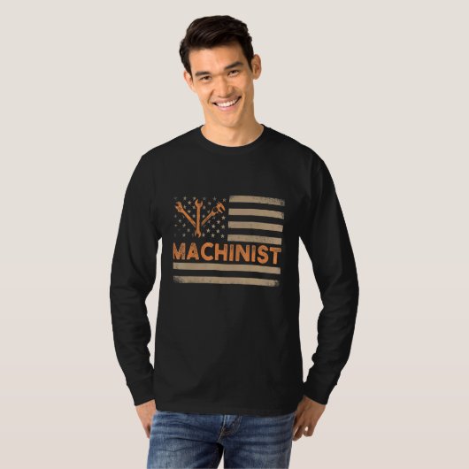 T-shirt Machiniste Machine Opérateur Machiniste Usinage 22 (Devant entier)