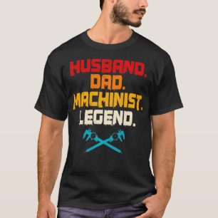 T-shirt Machiniste Papa Outils CNC Machine Opérateur Machi