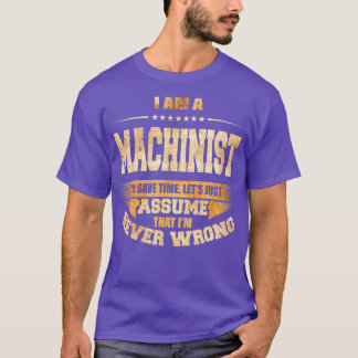 T-shirt Machiniste Pour Économiser Du Temps Je Ne Me Tromp