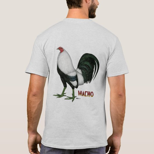 T-shirt Macho Duckwing de coq de combat (Dos)