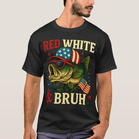 T-shirt Mâchoires de requin drapeau américain (Devant)