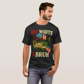 T-shirt Mâchoires de requin drapeau américain (Devant entier)