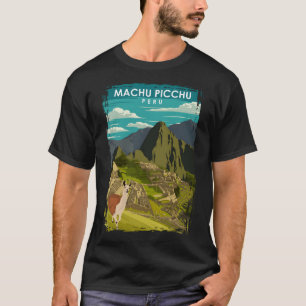T-shirt Machu Picchu Pérou Vintage Minimal Rétro Incan TM