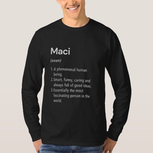 T-shirt Maci Nom Définition Drôle Dictionnaire (Devant)