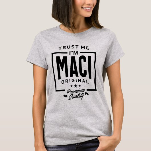 T-shirt Maci Nom personnalisé Cadeau Anniversaire (Devant)