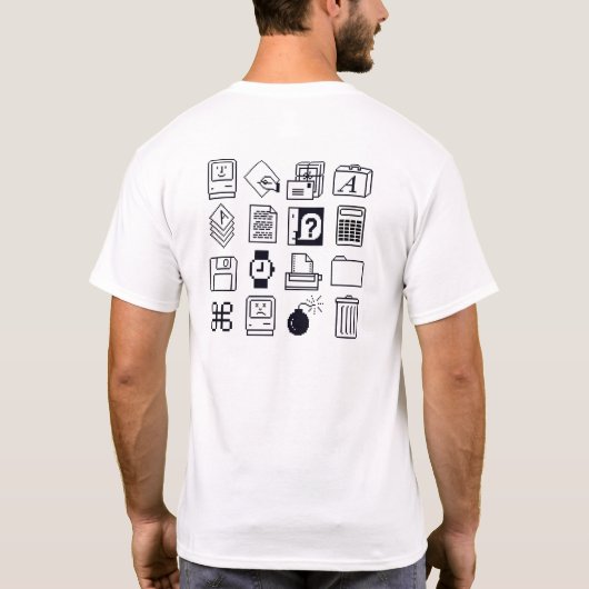 T-shirt Macintosh Classic Icons Vintages (Dos)