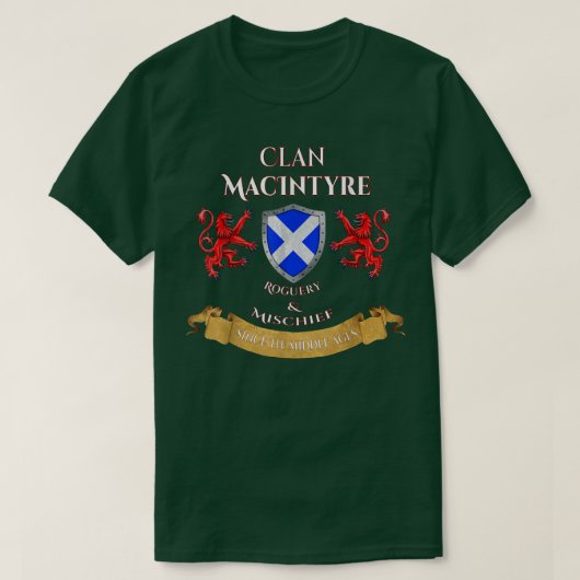 T-shirt MacIntyre Scottish Family Clan Middle Ages Mischie (Design devant)