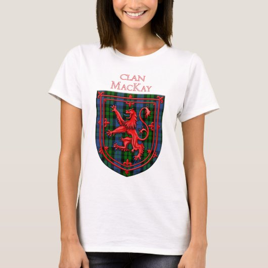 T-shirt MacKay Tartan Scottish Plaid Lion Rampant (Devant)