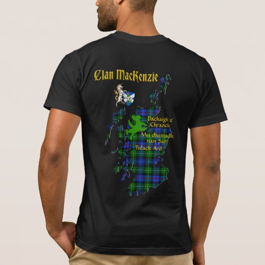 T-shirt MacKenzie Clan & Tartan Map2 (Dos)