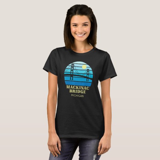 T-shirt Mackinac Bridge Michigan (Devant entier)
