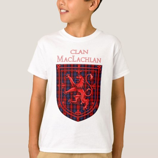 T-shirt Maclachlan Tartan Scottish Plaid Lion Rampant (Devant)