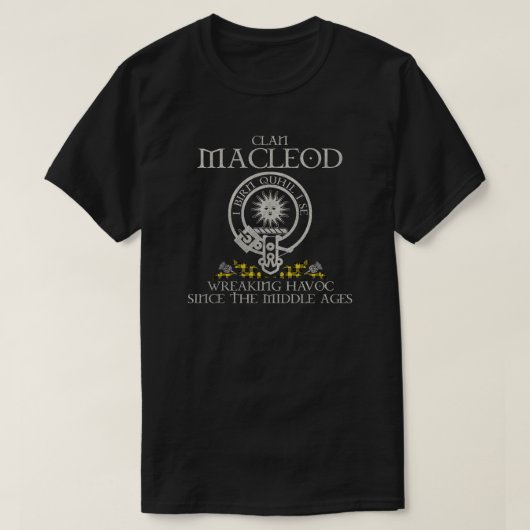 T-shirt MacLeod de Lewis Clan Crest Scottish nom de famill (Design devant)