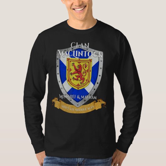T-shirt Maclintock Scottish Family Clan Scotland Shield (Devant)