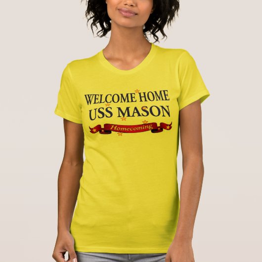 T-shirt Maçon à la maison bienvenu d'USS (Devant)