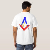 T-shirt maçon de drapeau de pinas - customisé (Dos entier)