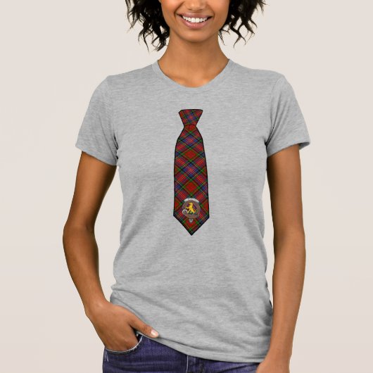 T-shirt Macpherson Tartan Necktie avec insigne pou (Devant)