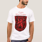 T-shirt MacQueen Tartan Scottish Plaid Lion Rampant (Devant)