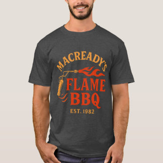 T-shirt Macreadys flame BBQ est 1982 ami