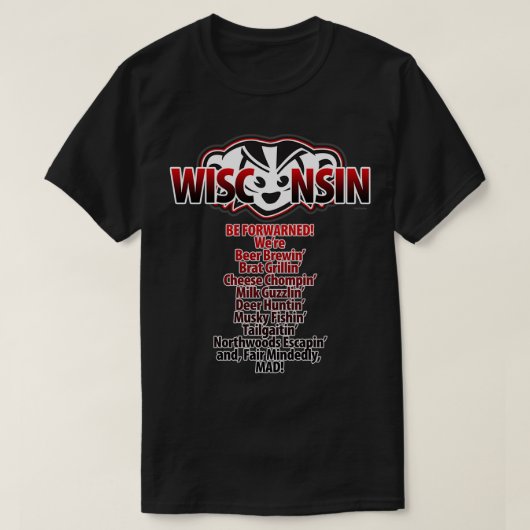 T-shirt Mad Badger Wisconsin Formis Wex27re MAD (Design devant)