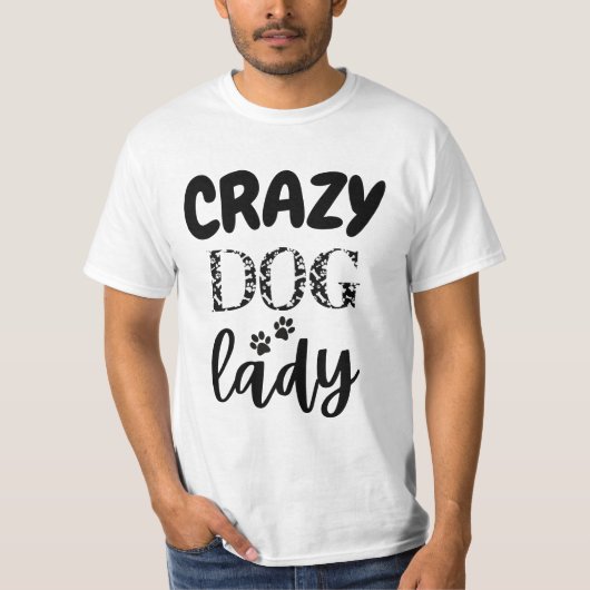 T-shirt Mad for Mutts : Crazy Dog Lady drôle idée cadeau d (Devant)