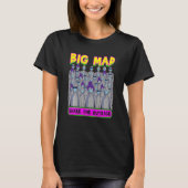 T-shirt Mad Mad Npc meme Gris personnes Face Masque Mème (Devant)