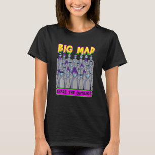 T-shirt Mad Mad Npc meme Gris personnes Face Masque Mème